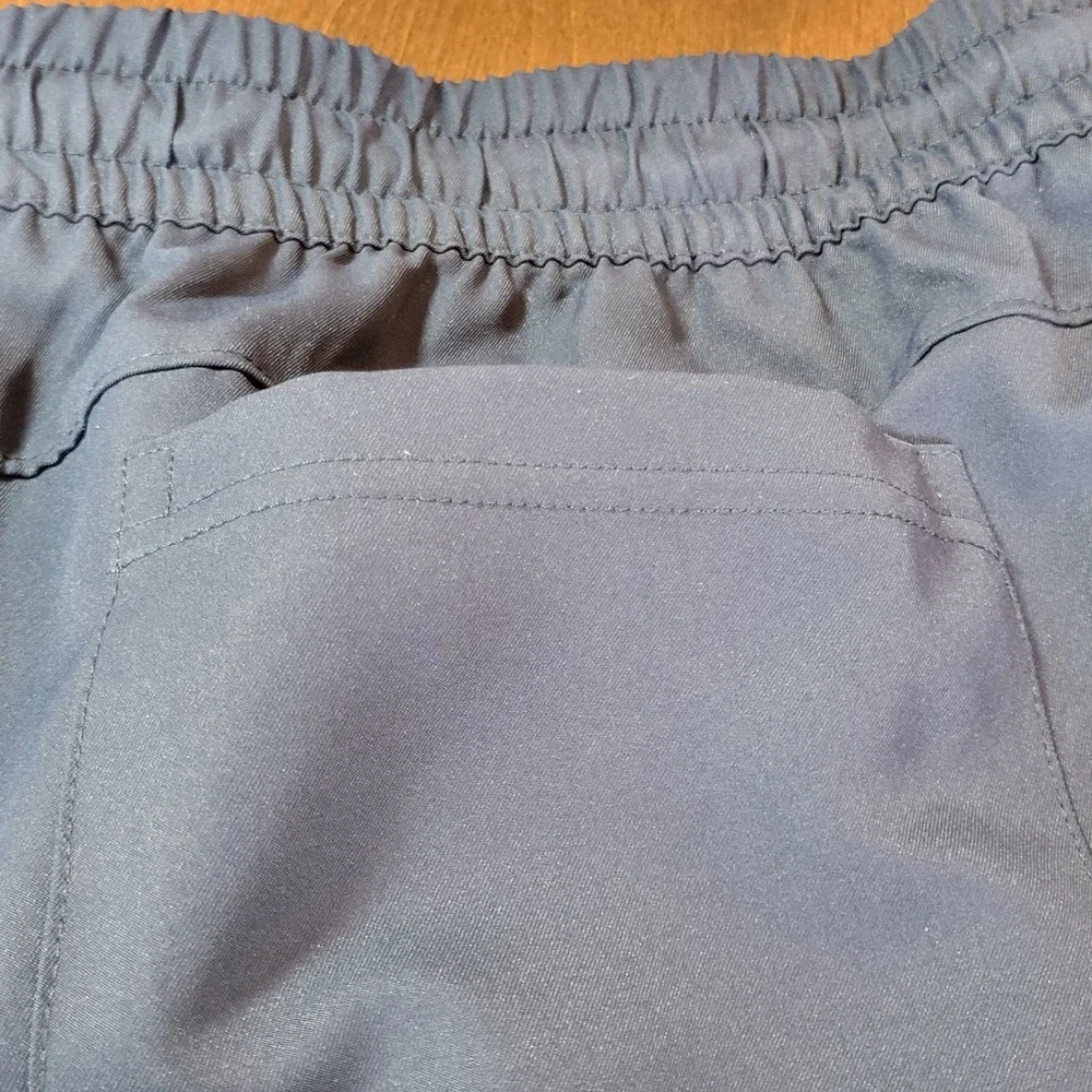 Xersion Mens Athletic Shorts Elastic Waist Drawstring Size XL Navy & Green New